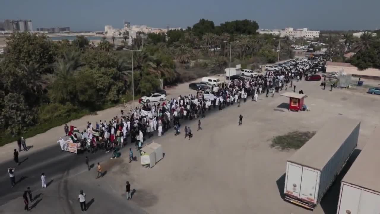 تظاهرة في منطقة الدراز البحرينية دعما لفلسطين - طوفان الاقصى
